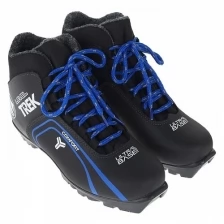 Ботинки лыжные TREK Level 3 NNN ИК (черный, лого синий) (р.36) 3858048